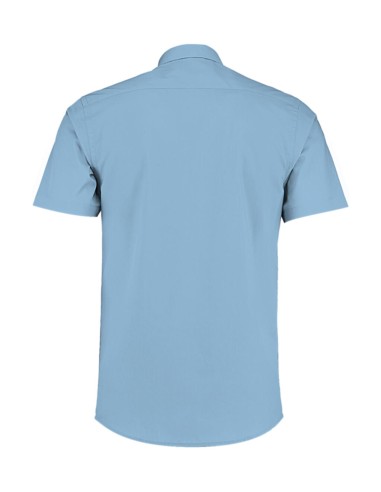 KUS-KK141-Mens Tailored Fit Poplin Shirt Short Sleeve